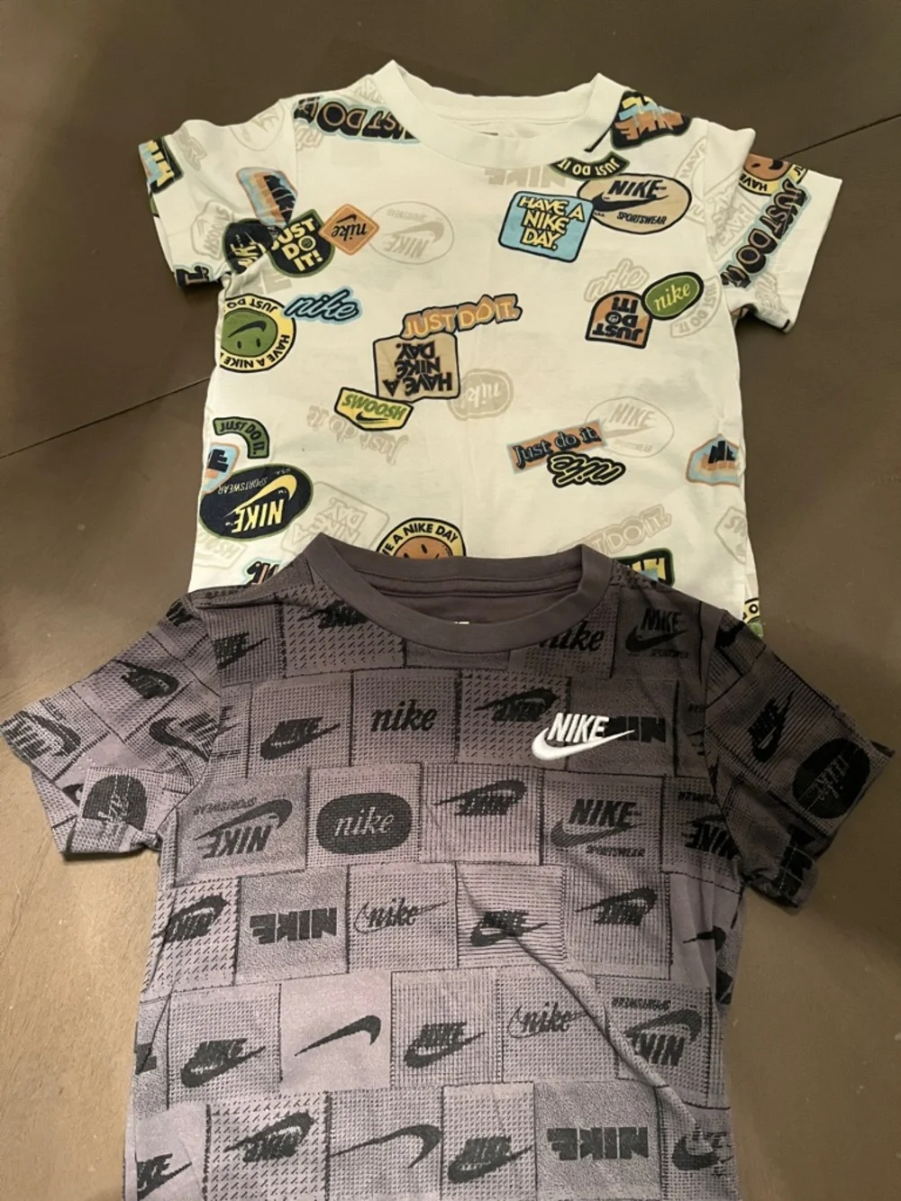 Nike Kids 3-Piece Casual Tee & Shorts Set - White, Gray, Black, Green - Picture 3 of 4